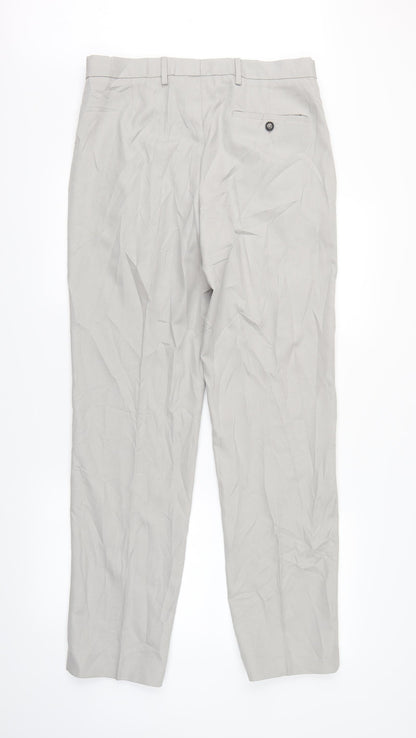 Marks & Spencer Mens Grey    Suit Trousers Size 34 L32 in