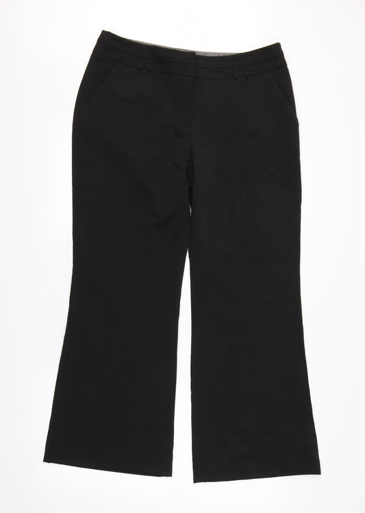 South Womens Black   Trousers  Size 14 L30 in