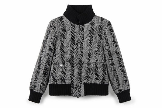 Verse Womens Grey Argyle/Diamond  Jacket  Size 42