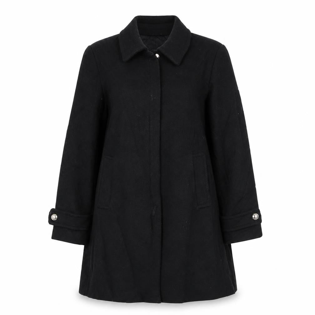 MNG Womens Black   Overcoat Coat Size M