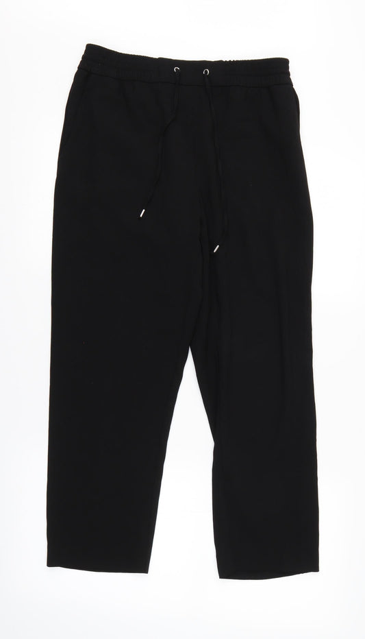 H&M Womens Black   Trousers  Size 8 L28 in