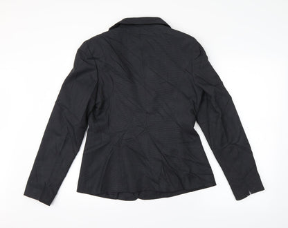 Back view of Papaya women’s grey check jacket suit jacket, size UK 12