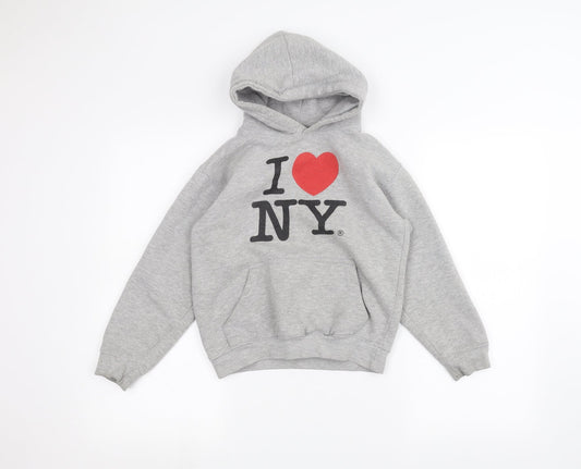 Preworn Girls Grey   Pullover Hoodie Size L