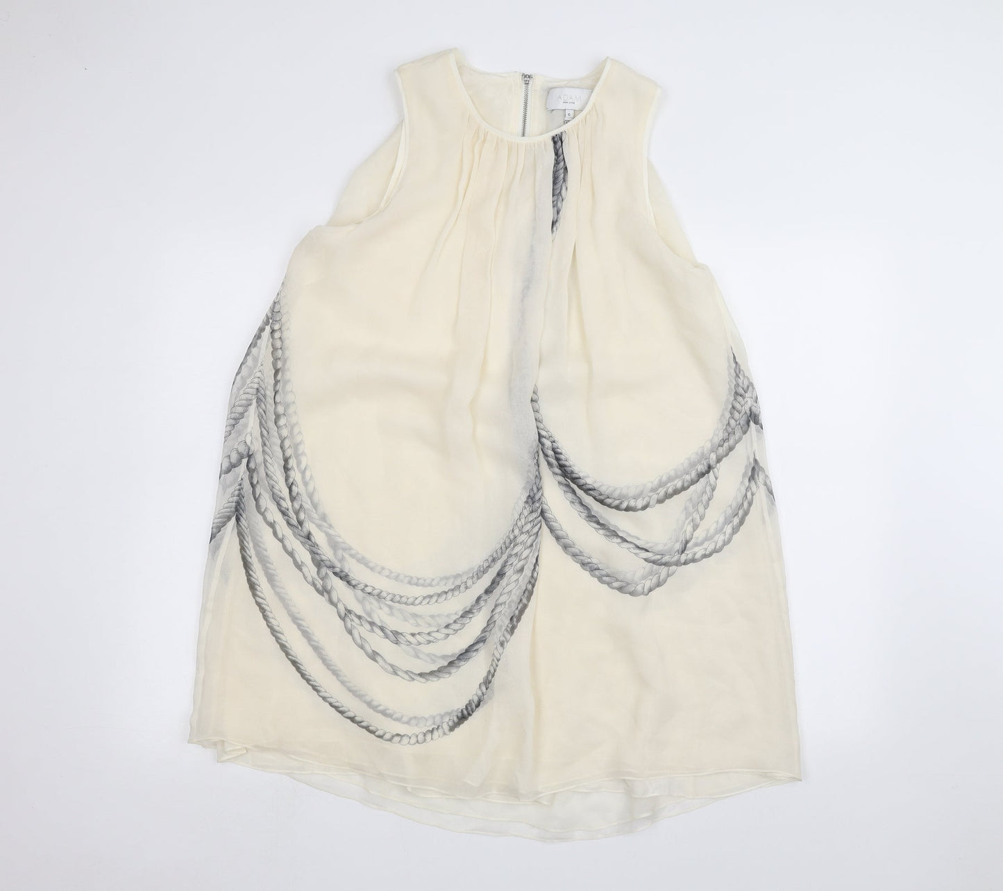Adam Womens White   Basic Blouse Size 6