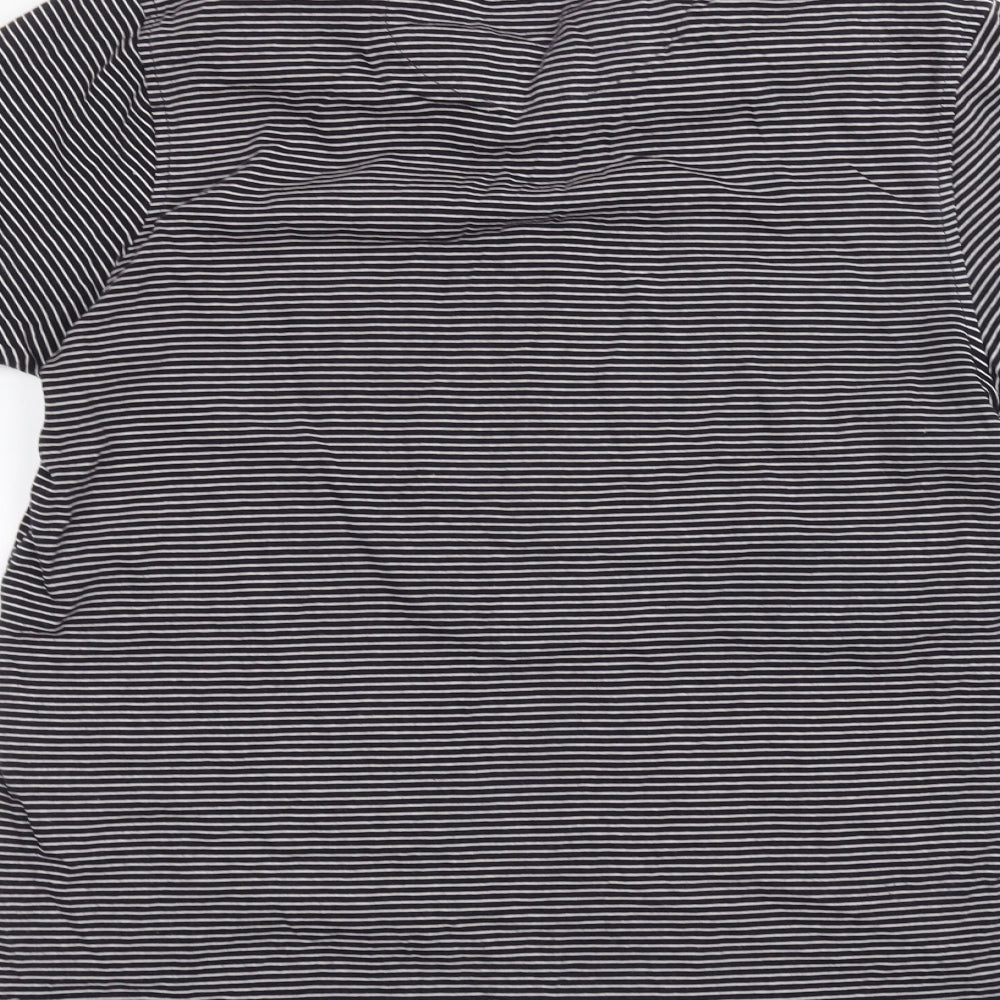 Hammond & Co Mens Blue Striped   Polo Size S