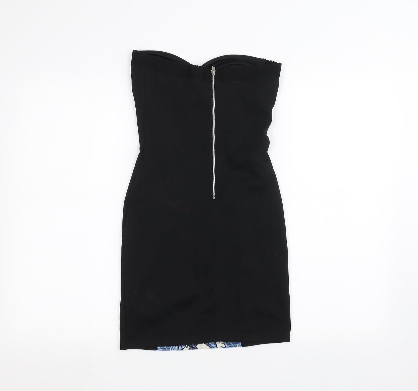 Topshop Womens Black Floral  Pencil Dress  Size 8