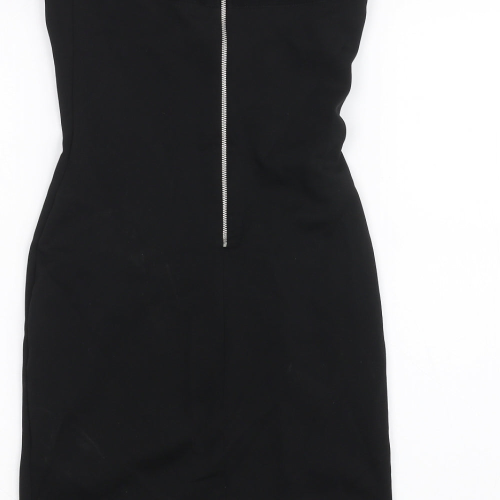 Topshop Womens Black Floral  Pencil Dress  Size 8