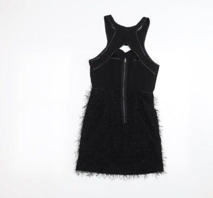 Back view of Silence + Noise women’s black a-line, size XS