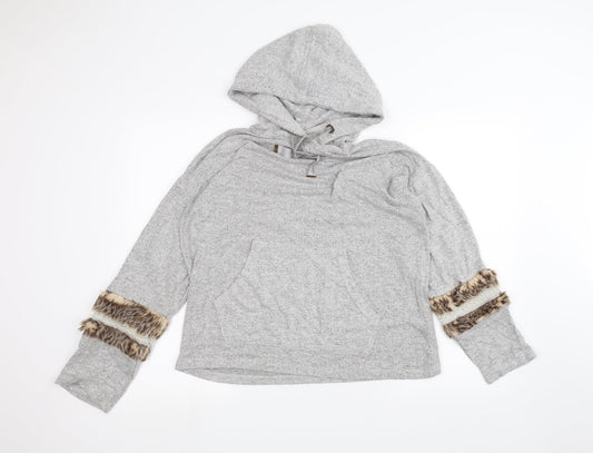 River Island Womens Grey   Pullover Hoodie Size S