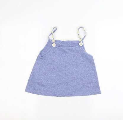 Back view of Matalan girls’ blue basic t-shirt, size 11, years