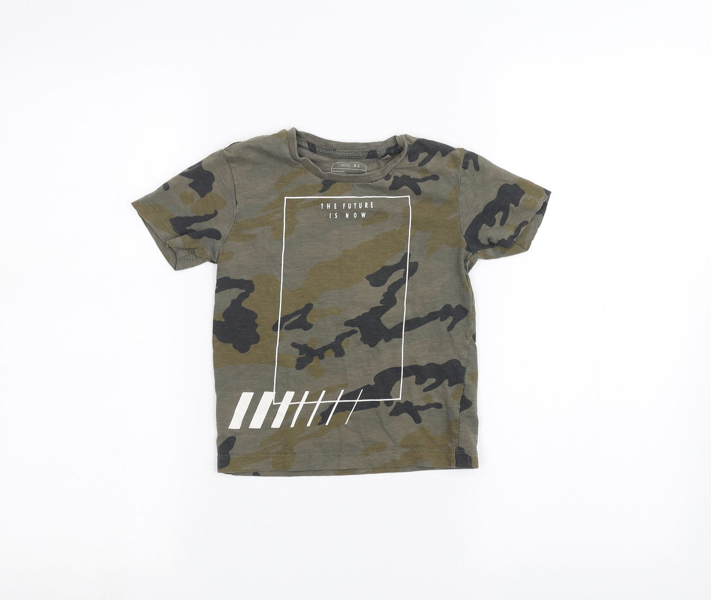 NEXT Boys Green Camouflage  Basic T-Shirt Size 3 Years