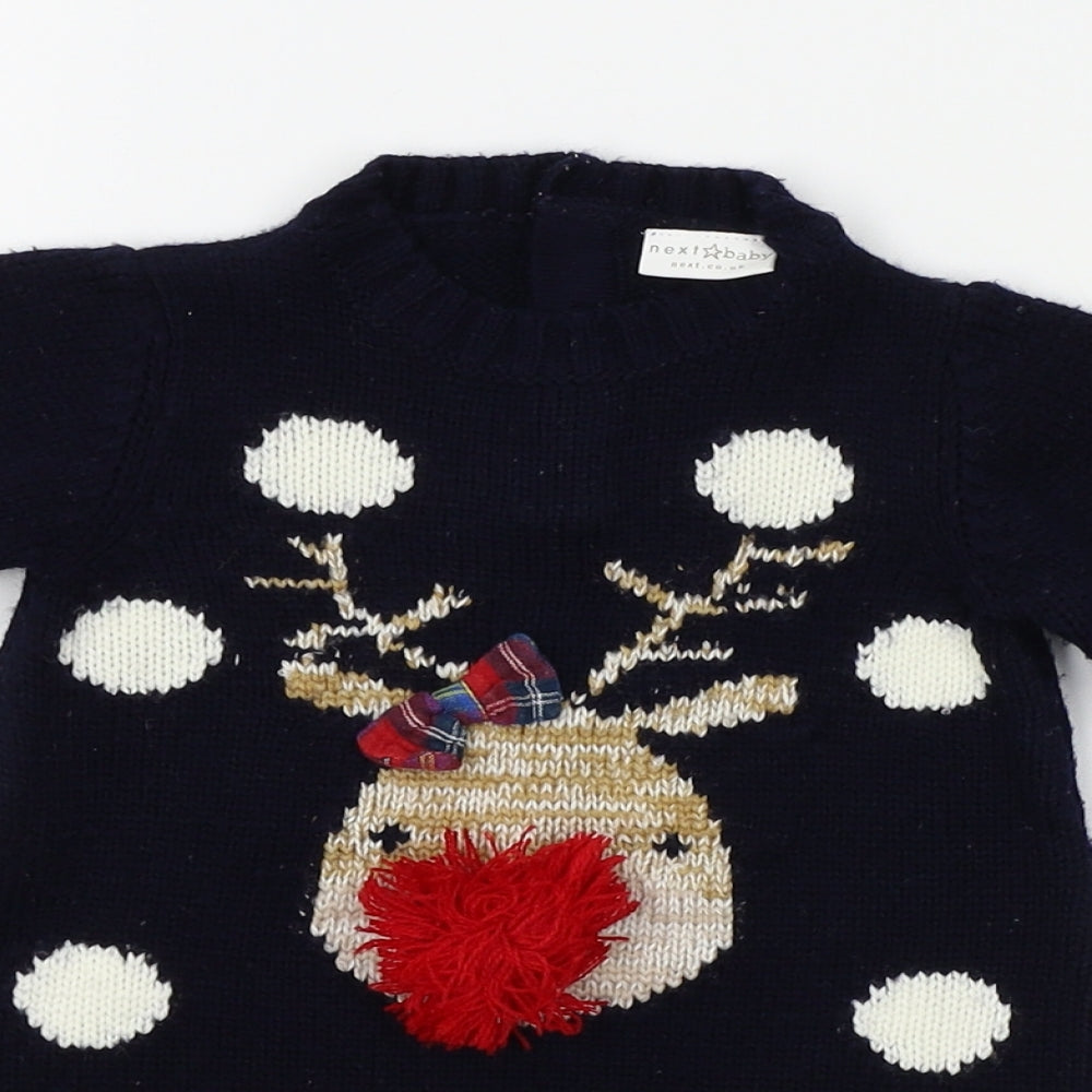 Nexy Baby Blue   Pullover Jumper Size 3-6 Months  - christmas