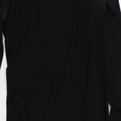 Brand and care label for Atmosphere women’s black wrap jumper, size UK 10