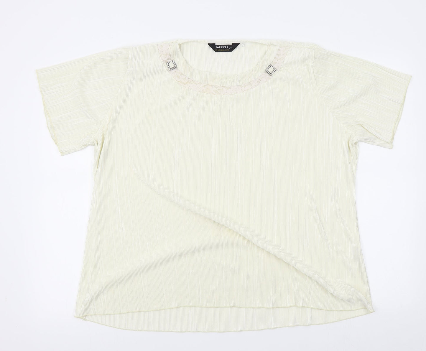 Forever Womens Ivory   Basic Blouse Size 2XL