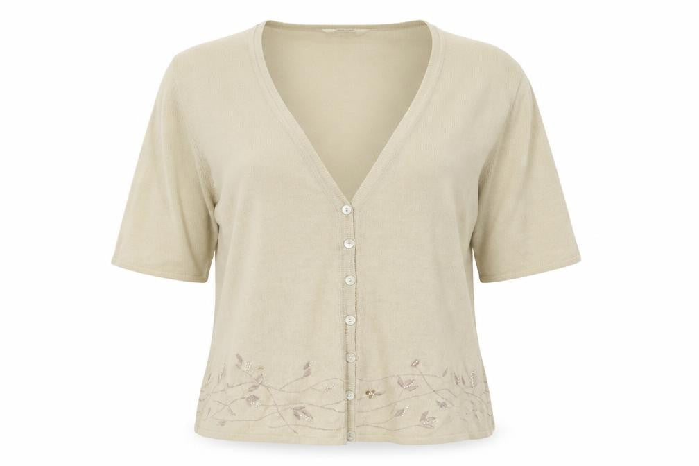 Marks & Spencer Womens Beige   Cardigan Jumper Size 14