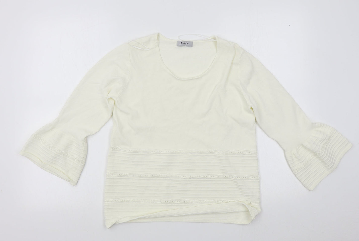 Soon Womens White   Basic Blouse Size 12