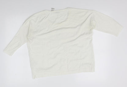 La Redoute Womens White   Pullover Jumper Size 10