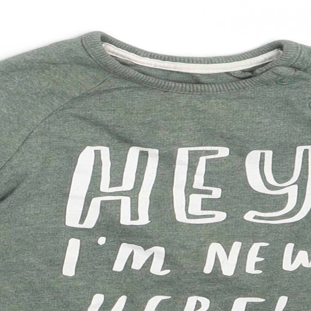George Boys Green   Pullover T-Shirt Size 12-18 Months  - Hey I am New Here