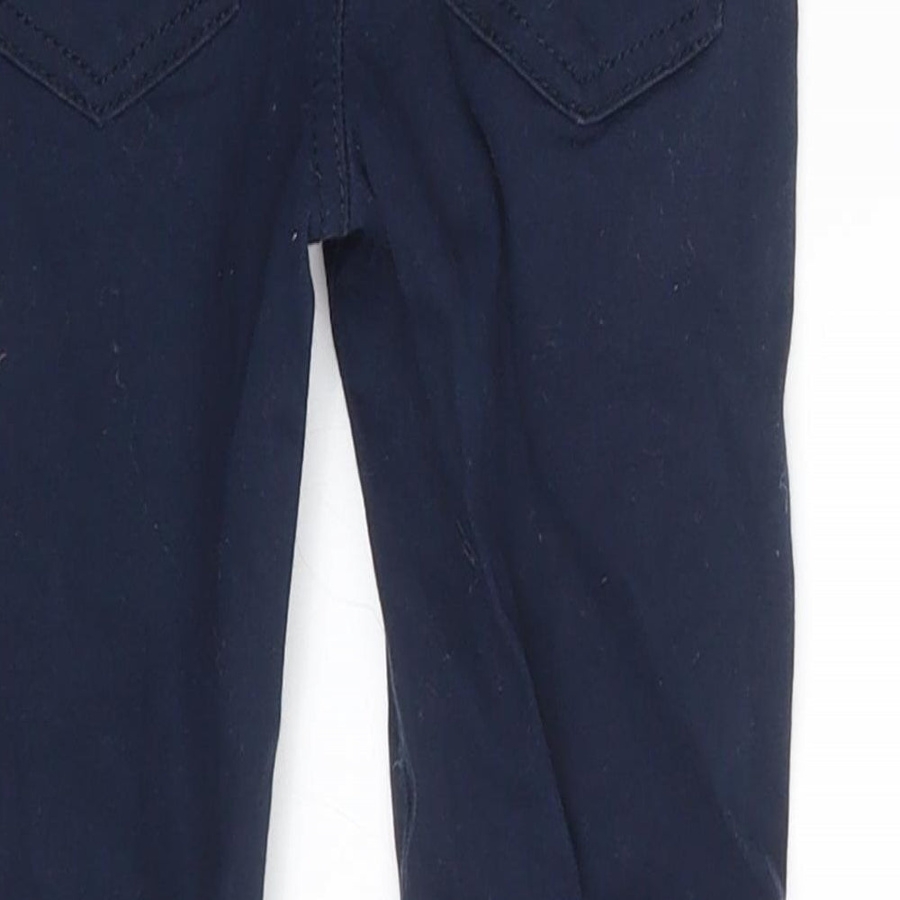 Brand and care label for Denim & Co. girls’ blue denim skinny jeans, size 6-7, years - inside leg 18-inch