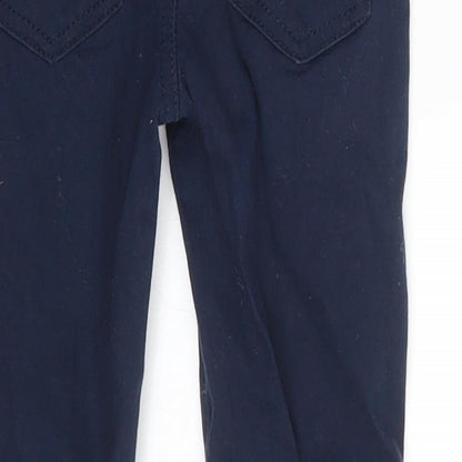 Brand and care label for Denim & Co. girls’ blue denim skinny jeans, size 6-7, years - inside leg 18-inch