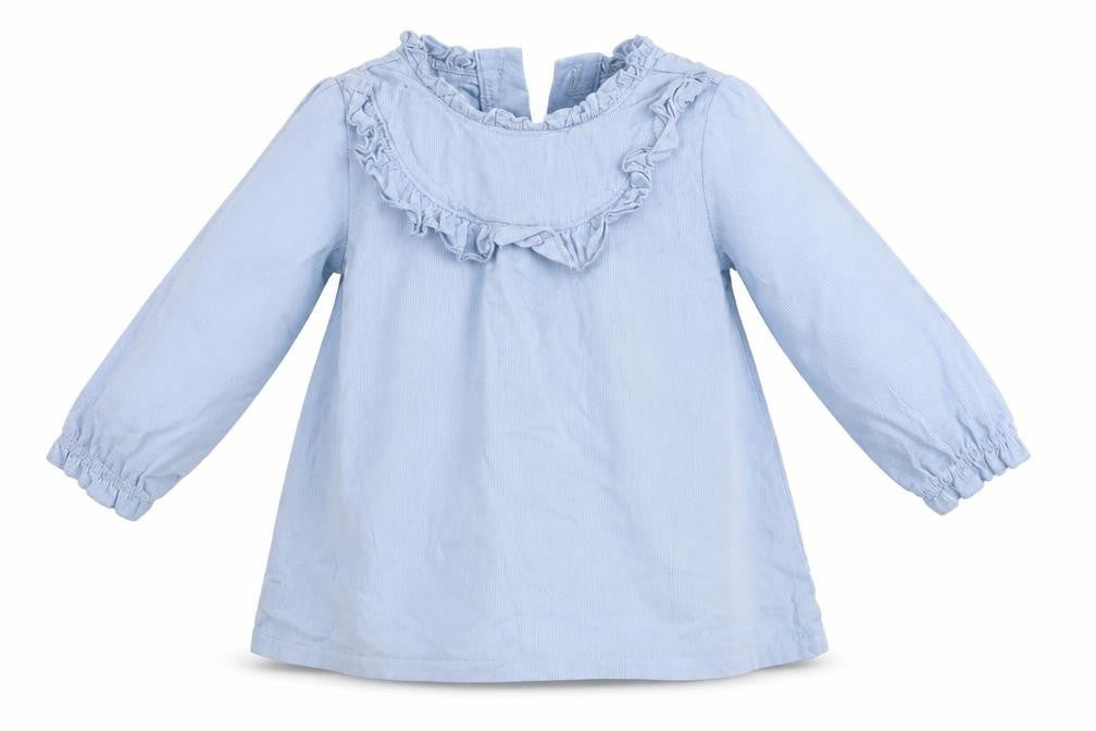 Marks & Spencer Girls Blue   Shirt Dress  Size 18-24 Months