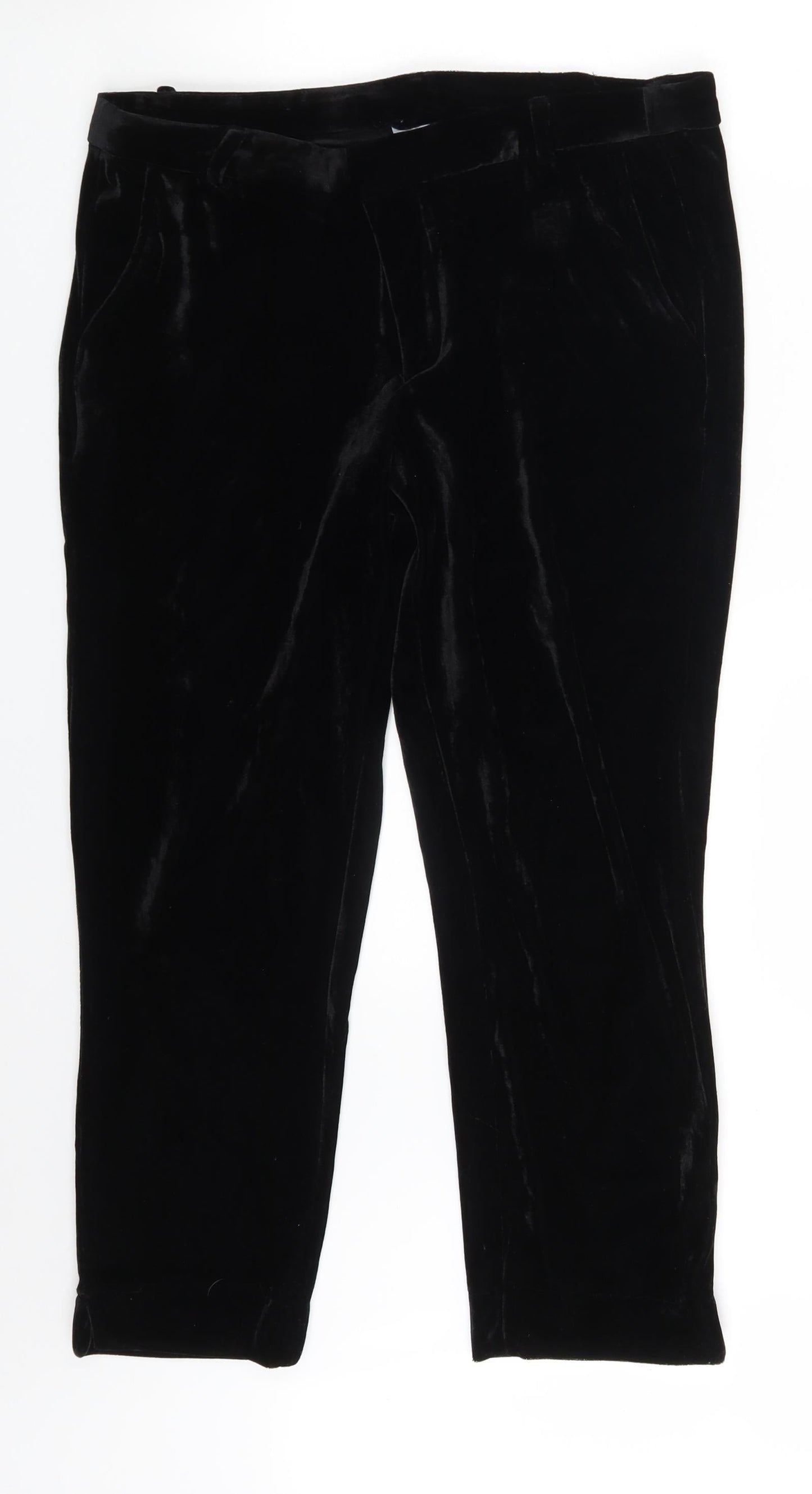 St Tropez Womens Black   Capri Trousers Size L L24 in