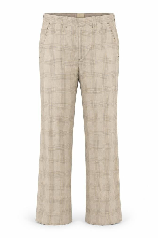 C&A Womens Beige Check  Dress Pants Trousers Size 30 in L30 in