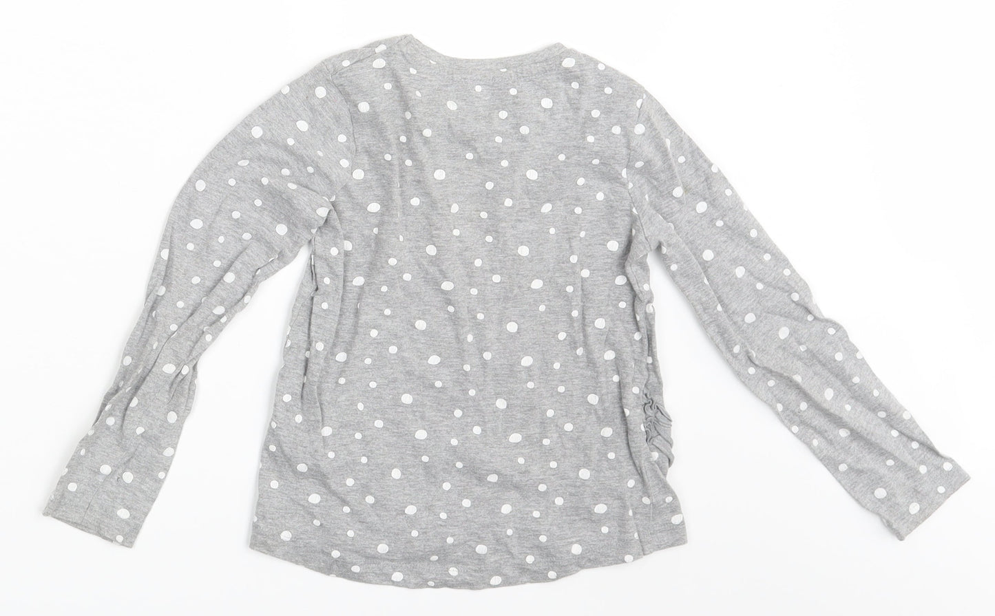 Ka Girls Grey Polka Dot  Basic T-Shirt Size 6-7 Years  - Part Time Unicorn