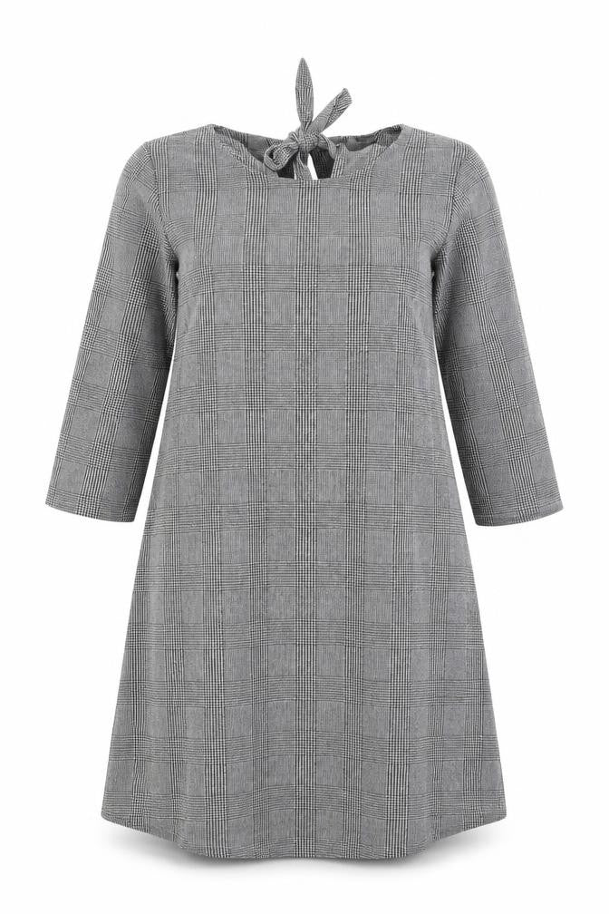 George Womens Grey Check  A-Line  Size 14