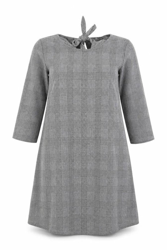 George Womens Grey Check  A-Line  Size 14