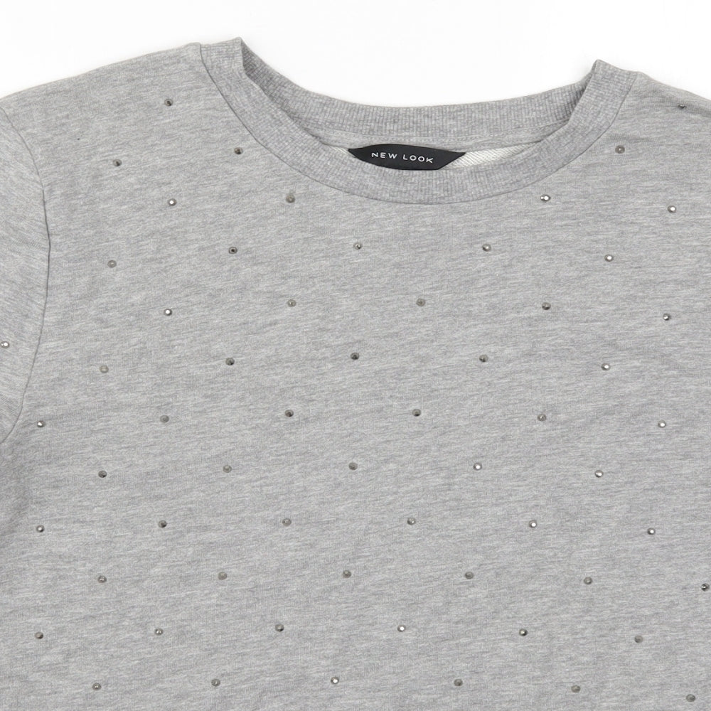 New Look Womens Grey   Pullover Sweatshirt Size 12