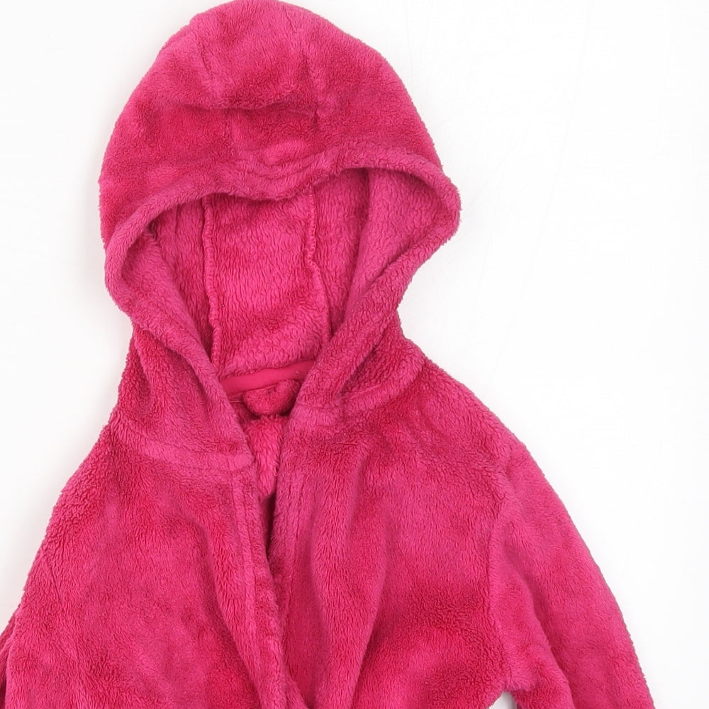 Matalan Girls Pink Solid  Kimono Robe Size 2-3 Years