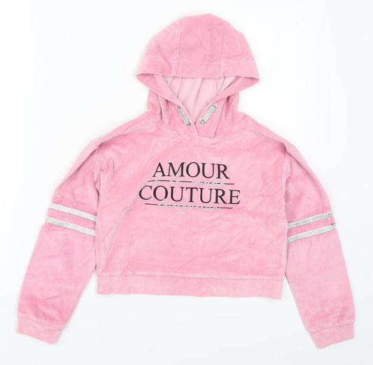 Pep & Co Girls Pink   Pullover Hoodie Size 7-8 Years  - Amour Couture