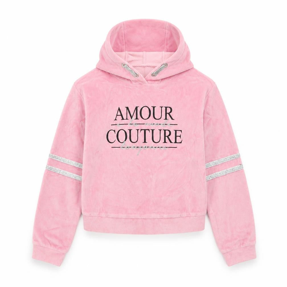 Pep&Co Girls Pink   Pullover Hoodie Size 7-8 Years  - Amour Couture