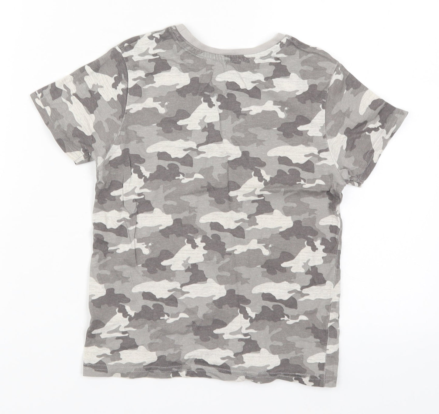 Primark Boys Grey Camouflage  Basic T-Shirt Size 4-5 Years