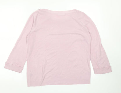Marks & Spencer Woman Womens Pink  Knit Pullover Jumper Size 14