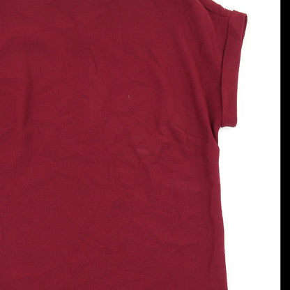 Close-up detail of Papaya women’s red a-line, size UK 14