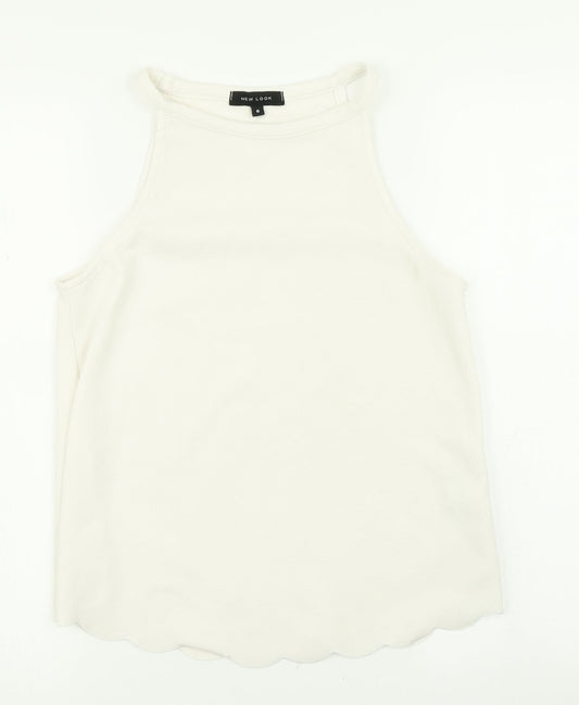 New Look Womens White   Camisole Blouse Size 8
