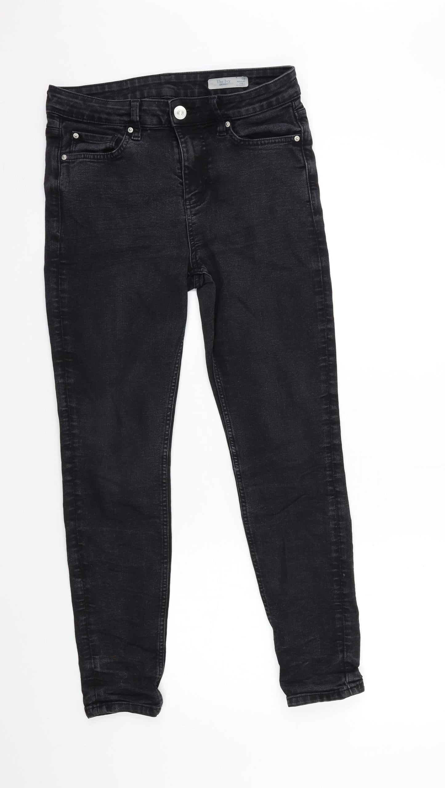 Marks and Spencer Womens Black  Denim Skinny Jeans Size 10 L28 in