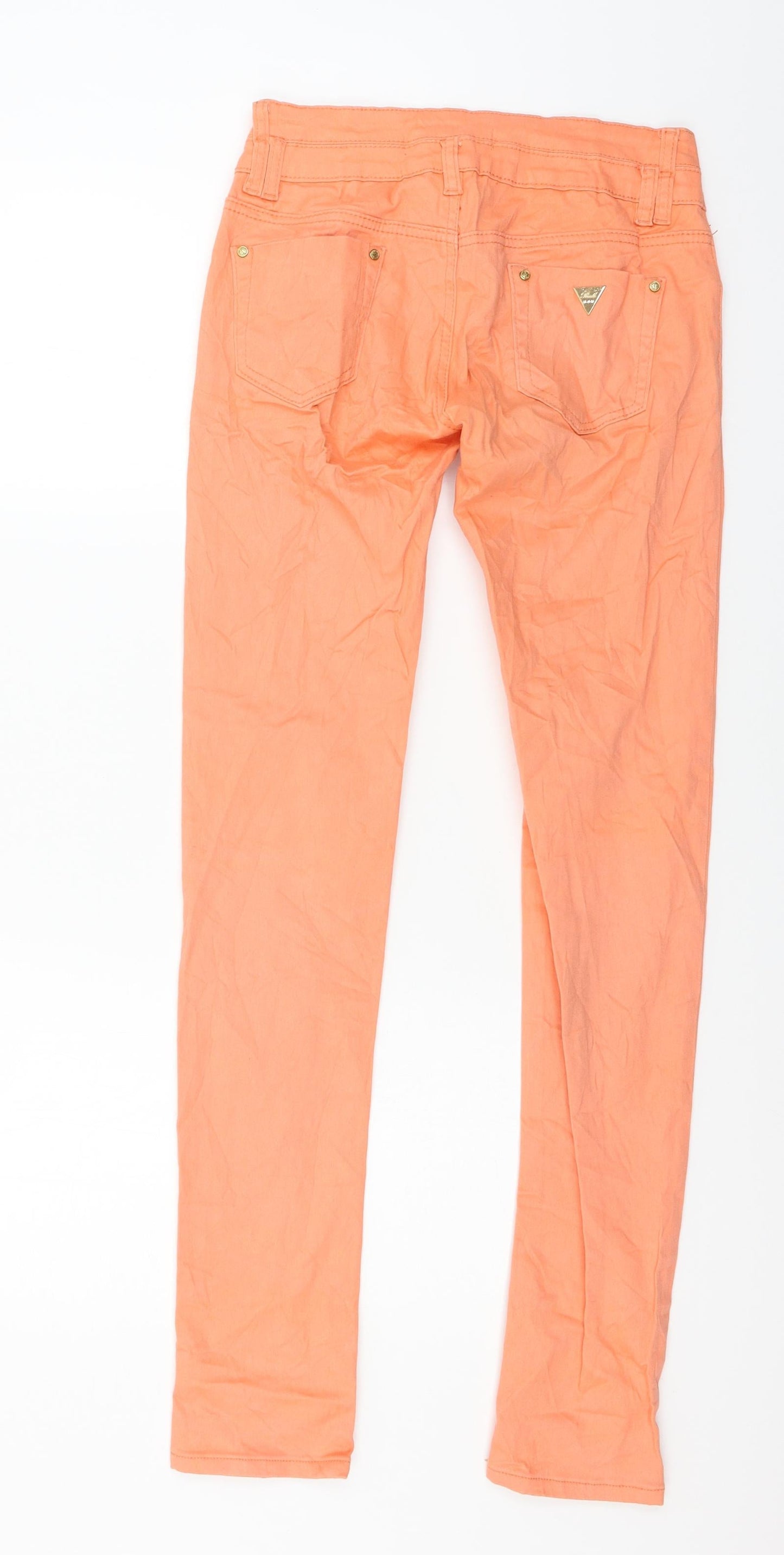 Reals Jeans Womens Orange  Denim Skinny Jeans Size 8 L31 in