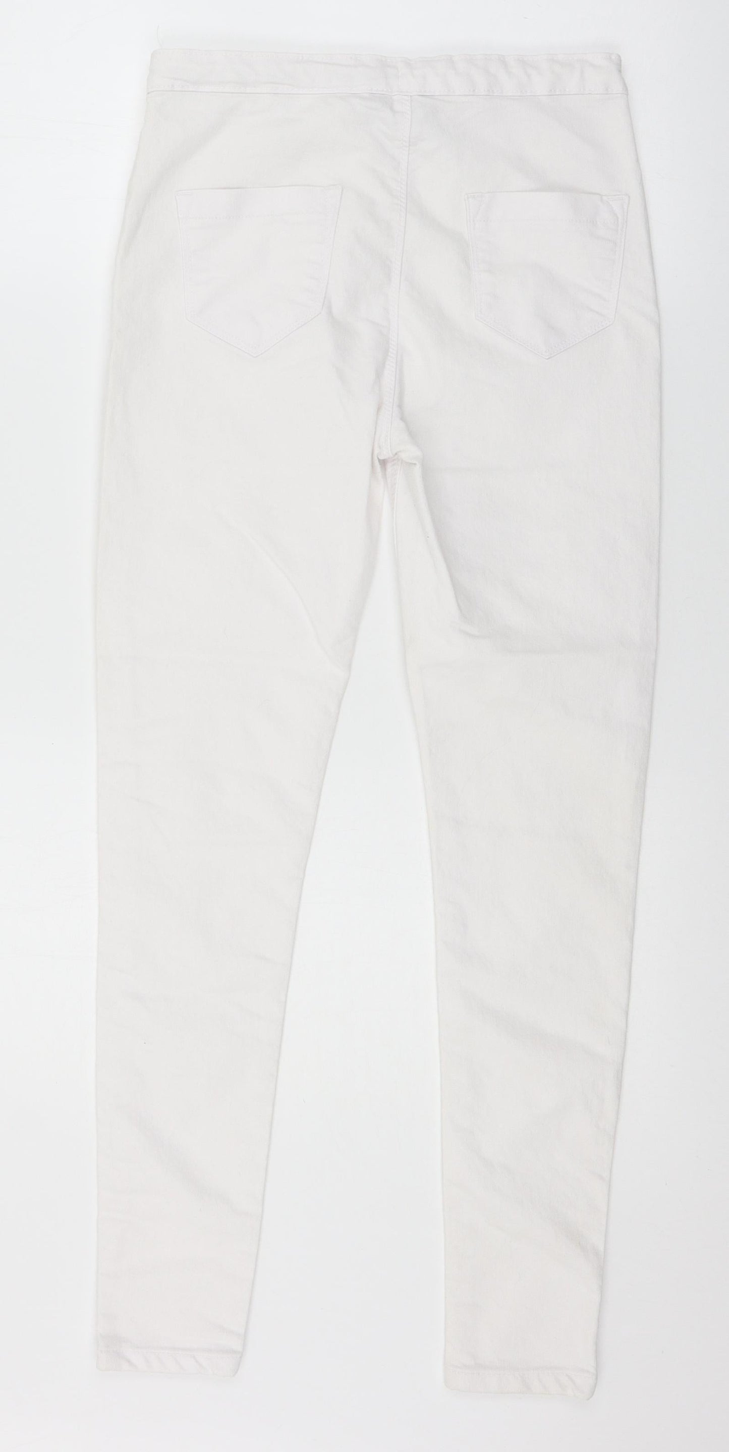 Preworn Womens White  Denim Skinny Jeans Size 28 in L27 in