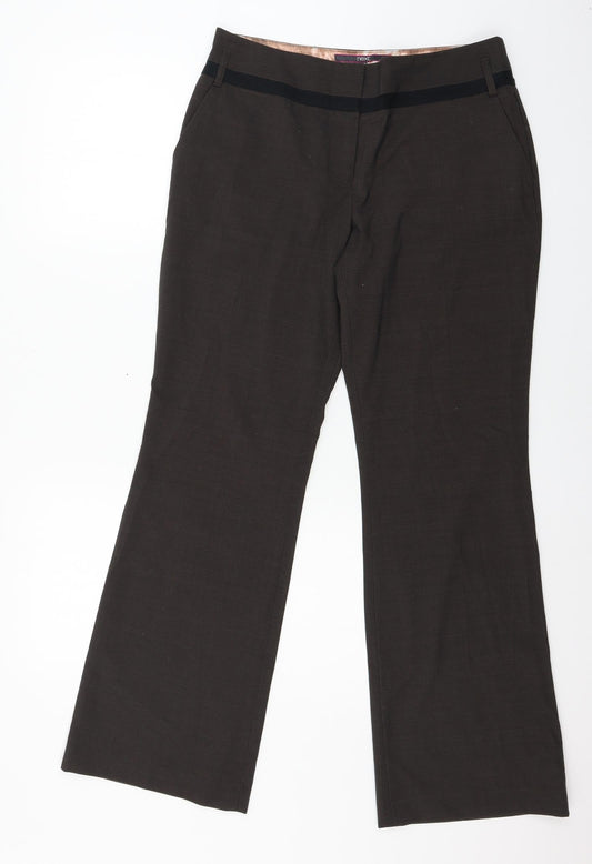 NEXT Womens Brown   Trousers  Size 12 L20 in