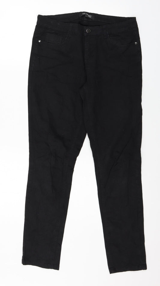 Top Secret  Womens Black  Denim Skinny Jeans Size 12 L28 in