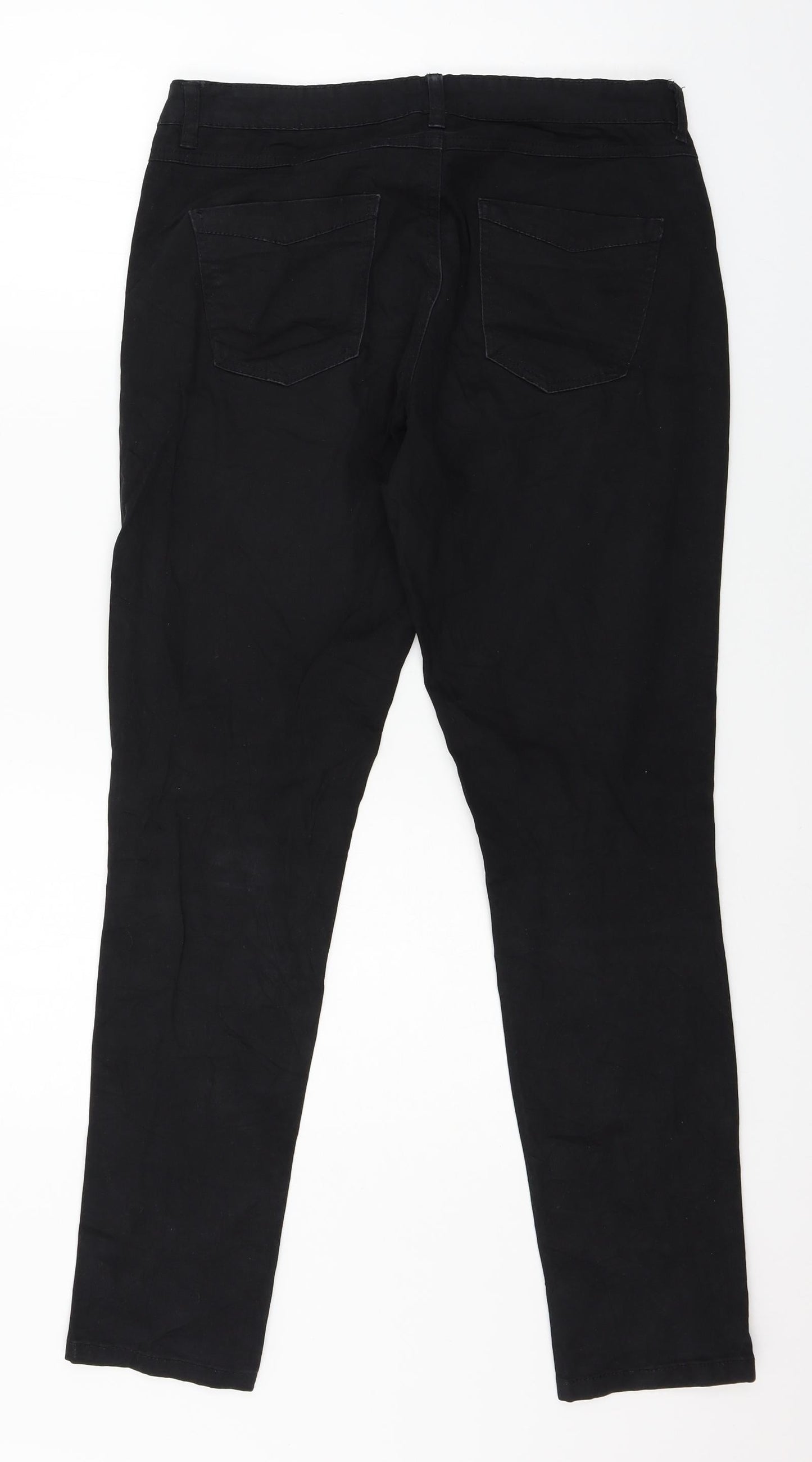 Top Secret  Womens Black  Denim Skinny Jeans Size 12 L28 in
