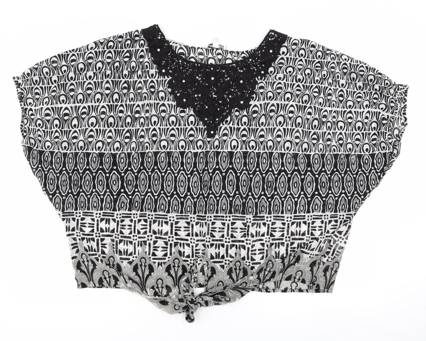 Annabelle Womens Multicoloured Geometric  Basic Blouse Size 14
