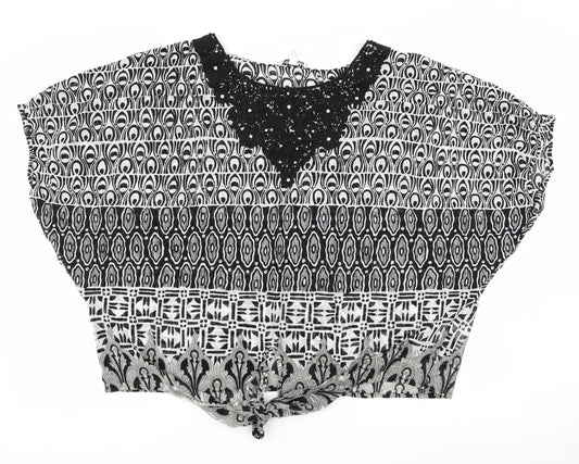 Annabelle Womens Multicoloured Geometric  Basic Blouse Size 14