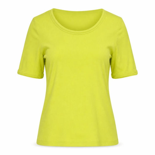 EFIXELLE Womens Yellow   Basic T-Shirt Size 10