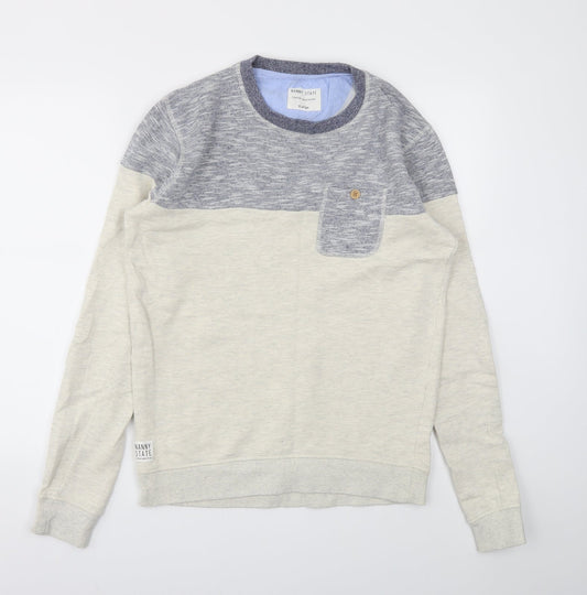 MANNY STATE  Mens Ivory   Pullover Sweatshirt Size XL