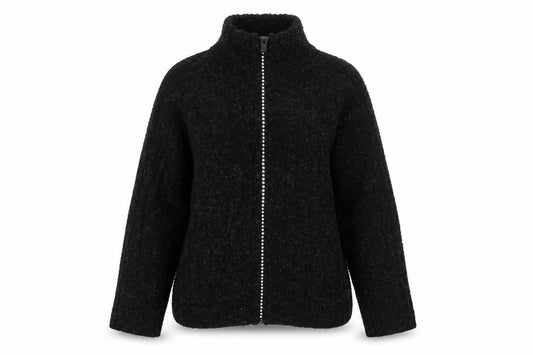 Front view of Roman women’s black cardigan jumper, size M