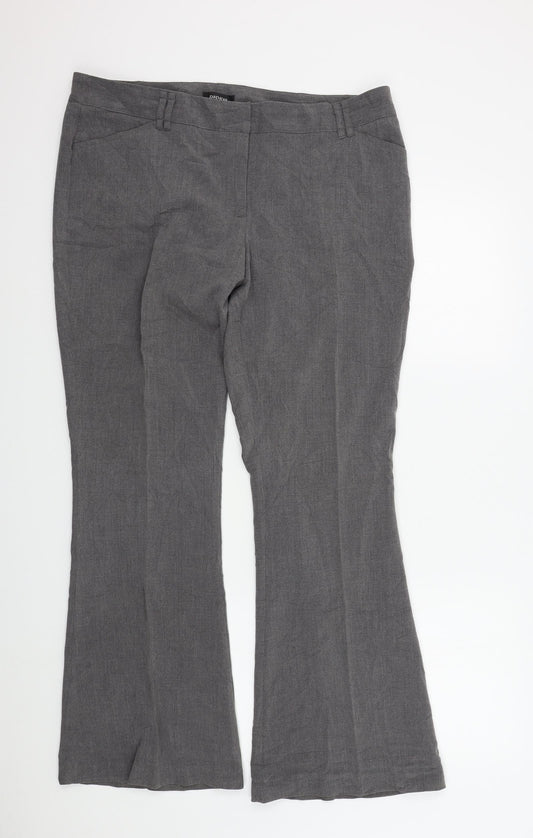 Papaya Womens Grey   Trousers  Size 16 L30 in